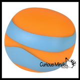 Striped Sand Filled Stress Ball - Moldable Ball with Granular Filling - Heavy Sensory, Stress, Squeeze Fidget Toy ADHD Special Needs Soothing