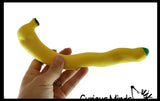 Set of 2 Squishy Sand Bananas - Yellow and Colorful - Moldable Sensory, Stress, Squeeze Fidget Toy ADHD Special Needs Soothing