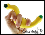 Set of 2 Squishy Sand Bananas - Yellow and Colorful - Moldable Sensory, Stress, Squeeze Fidget Toy ADHD Special Needs Soothing