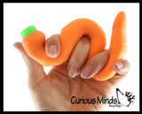 Sand Filled Squishy Carrot - Moldable Sensory, Stress, Squeeze Fidget Toy ADHD Special Needs Soothing