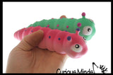 Sand Filled Stretchy Caterpillar - Moldable Sensory, Stress, Squeeze Fidget Toy ADHD Special Needs Soothing Grub Bug