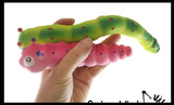 Sand Filled Stretchy Caterpillar - Moldable Sensory, Stress, Squeeze Fidget Toy ADHD Special Needs Soothing Grub Bug