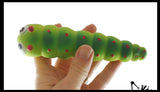 Sand Filled Stretchy Caterpillar - Moldable Sensory, Stress, Squeeze Fidget Toy ADHD Special Needs Soothing Grub Bug