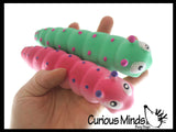 Sand Filled Stretchy Caterpillar - Moldable Sensory, Stress, Squeeze Fidget Toy ADHD Special Needs Soothing Grub Bug