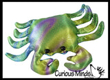 Crab Sand Filled Animal Toy - Heavy Weighted Sandbag Animal Plush Bean Bag Toss - Shimmering Glitter
