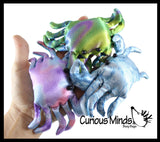 Crab Sand Filled Animal Toy - Heavy Weighted Sandbag Animal Plush Bean Bag Toss - Shimmering Glitter