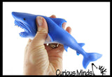 Set of 2 Shark Sand Filled Squishy Animals - Moldable Sensory, Stress, Squeeze Fidget Toy ADHD Special Needs Soothing Ocean Animal