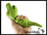 Set of 3 Sand Filled Squishy Animals - Dinosaur, Dolphin, and Shark - Moldable Sensory, Stress, Squeeze Fidget Toy ADHD Special Needs Soothing Ocean Animal Dino