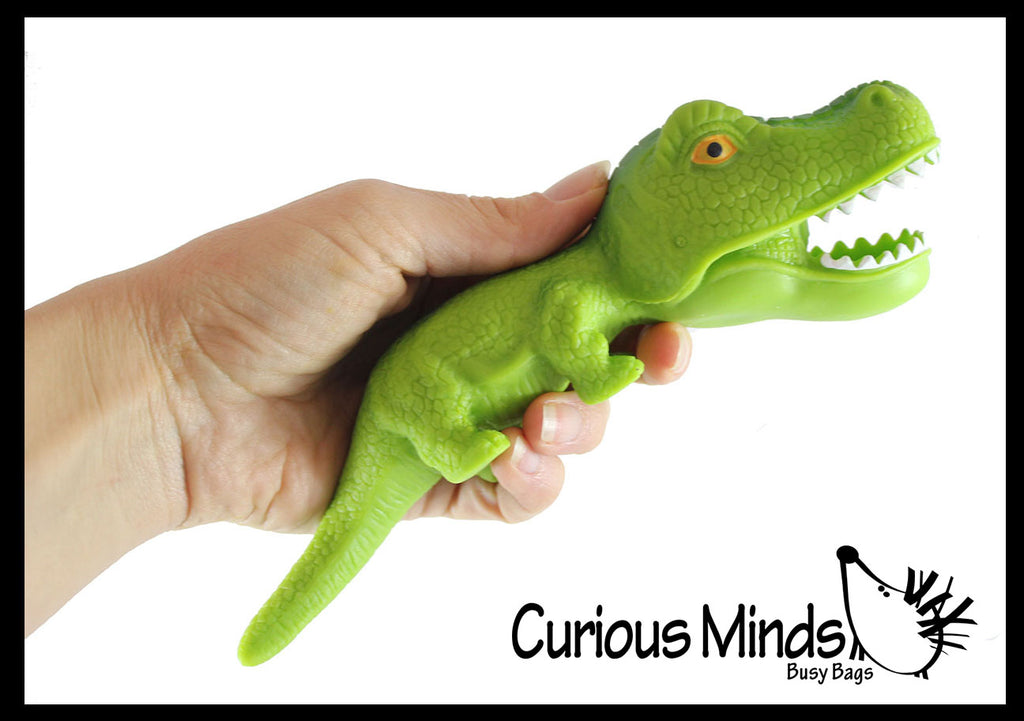 Sand Filled Squishy Dinosaur - Moldable Sensory, Stress, Squeeze Fidget Toy ADHD Special Needs Soothing Dino