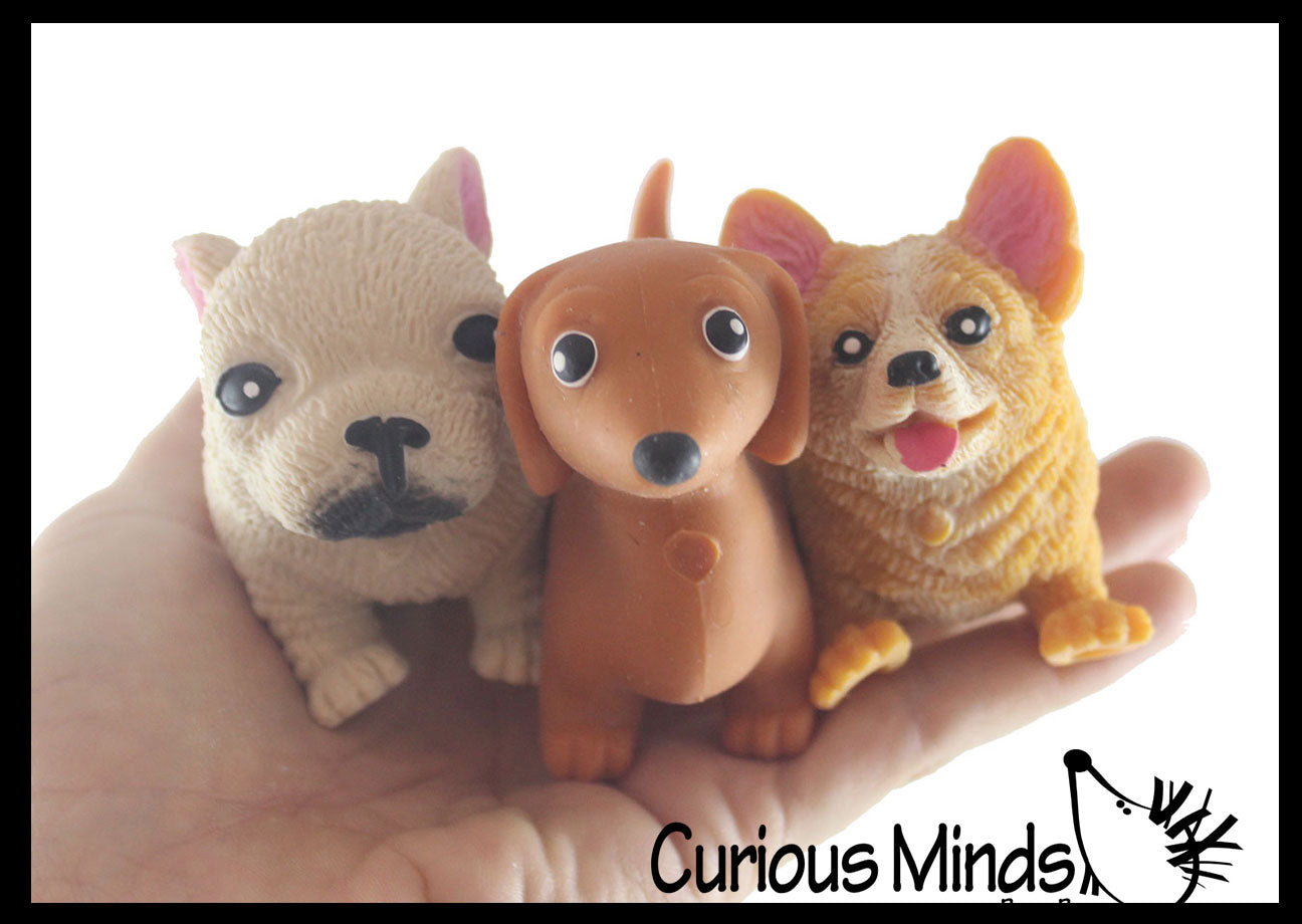 Small plastic toy dogs discount