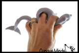 Set of 3 Sand Filled Squishy Animals - Dinosaur, Dolphin, and Shark - Moldable Sensory, Stress, Squeeze Fidget Toy ADHD Special Needs Soothing Ocean Animal Dino