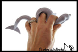 Set of 2 Sand Filled Squishy Animals - Dolphin and Shark - Moldable Sensory, Stress, Squeeze Fidget Toy ADHD Special Needs Soothing Ocean Animal