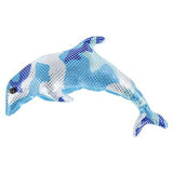 6 Ocean Animal Set -  Sand Filled Animal Toy - Seahorse, Crab, Turtle, Stingray, Dolphin, Frog - Heavy Weighted Sandbag Animal Plush Bean Bag Toss - Shimmering Glitter