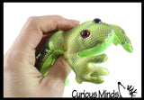 5 Reptile Set -  Sand Filled Animal Toy - Snake, Turtle, Lizard, Alligator, Frog - Heavy Weighted Sandbag Animal Plush Bean Bag Toss - Shimmering Glitter