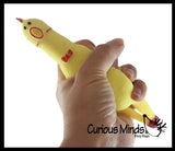 Chicken Sand Filled Squishy - Rubber Chicken Moldable Sensory, Stress, Squeeze Fidget Toy ADHD Special Needs Soothing