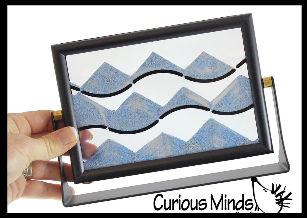 Dry Sand Landscapes - Moving Sand- Soothing Desk Sensory, Stress, Fidget Toy - Calming Sand Landscape