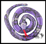 Snake Coiled Sand Filled Animal Toy - Heavy Weighted Sandbag Animal Plush Bean Bag Toss - Shimmering Glitter