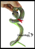 Snake Coiled Sand Filled Animal Toy - Heavy Weighted Sandbag Animal Plush Bean Bag Toss - Shimmering Glitter