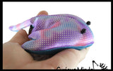 Stingray Sand Filled Animal Toy - Heavy Weighted Sandbag Animal Plush Bean Bag Toss - Shimmering Glitter