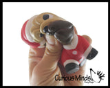 Pug Dog Santa Slow Rise Squishy Toy - Memory Foam Squish Stress Ball - Winter Christmas