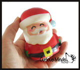 LAST CHANCE - LIMITED STOCK -  Santa Slow Rise Squishy Toy - Memory Foam Squish Stress Ball - Winter Christmas