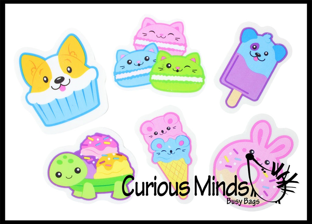 LAST CHANCE - LIMITED STOCK -  - SALE - Large Scented Animal Foods Erasers - Novelty and Functional Adorable Eraser Novelty Treasure Prize, School Classroom Supply, Math Counters - Sorting - Party Favor