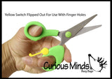 Special Needs Scissors - Adaptable - Use Fingers or Hand to Cut - Student Beginner Spring Shears - Teacher Classroom School Supply