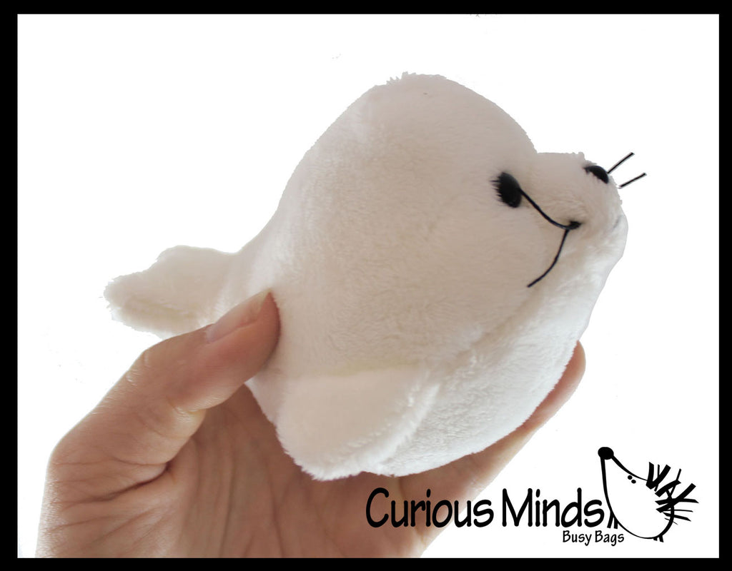 Cute Harp Seal White Plush Stuffed Animals- Adorable Mini Plushie Stuffie