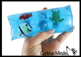 Set of 5 Different Water Trick Snakes - Filled with Sparkle Streamers, Water Beads, Glitter, Confetti - Stress Toy - Slippery Tricky Wiggly Wiggler Tube - Squishy Wiggler Sensory Fidget Ball