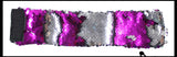 LAST CHANCE - LIMITED STOCK - - Wide Bracelet with Mermaid 2 Color Reversible Sequin Scales - Cuff Jewelry Sensory Fidget Toy