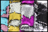 LAST CHANCE - LIMITED STOCK - - Wide Bracelet with Mermaid 2 Color Reversible Sequin Scales - Cuff Jewelry Sensory Fidget Toy