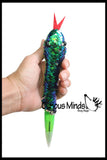 LAST CHANCE - LIMITED STOCK - Pen - Plush Snake with Mermaid 2 Color Reversible Sequin Scales -  Stuffed Sensory Fidget Toy - Office