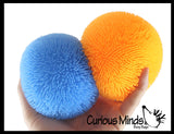 Hairy Puffer Soft Doh Filled Stretch Ball with Shaggy Skin - Ultra Squishy and Moldable Relaxing Sensory Fidget Stress Toy