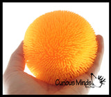 Hairy Puffer Soft Doh Filled Stretch Ball with Shaggy Skin - Ultra Squishy and Moldable Relaxing Sensory Fidget Stress Toy