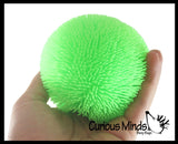 Hairy Puffer Soft Doh Filled Stretch Ball with Shaggy Skin - Ultra Squishy and Moldable Relaxing Sensory Fidget Stress Toy