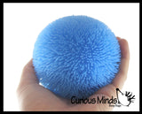 Hairy Puffer Soft Doh Filled Stretch Ball with Shaggy Skin - Ultra Squishy and Moldable Relaxing Sensory Fidget Stress Toy