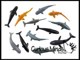 Miniature Sharks and Whales Animal Figurines Replicas