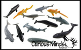 Miniature Sharks and Whales Animal Figurines Replicas