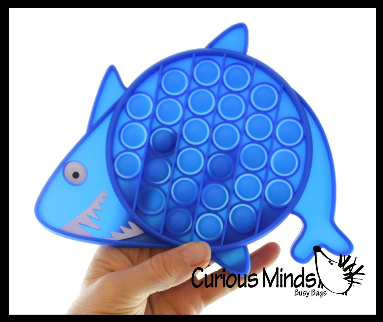 LAST CHANCE - LIMITED STOCK  - SALE - Cute Shark Ocean Animal Theme Bubble Pop Game - Silicone Push Poke Bubble Wrap Fidget Toy - Press Bubbles to Pop the Bubbles Down - Bubble Popper Sensory Stress Toy