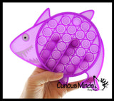 Cute Shark Ocean Animal Theme Bubble Pop Game - Silicone Push Poke Bubble Wrap Fidget Toy - Press Bubbles to Pop the Bubbles Down - Bubble Popper Sensory Stress Toy