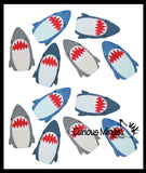 Shark Jaws Large Adorable Erasers - Novelty and Functional Adorable Eraser Novelty Treasure Prize, School Classroom Supply, Math Counters - Sorting - Party Favor