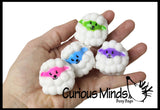 LAST CHANCE - LIMITED STOCK - Set of 36 Easter Bouncy Balls -  Sheep, Egg and Chick Easter Mix Themed Novelty Egg Filler Set - Small Toy Prize Assortment Egg Hunt (3 DOZEN)