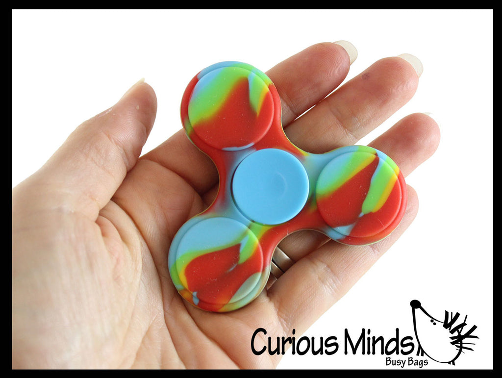 LAST CHANCE - LIMITED STOCK - SALE  -Silicone Tie Dye Fidget Spinner Toy - Spinning Hand Fidget - Anxiety ADHD