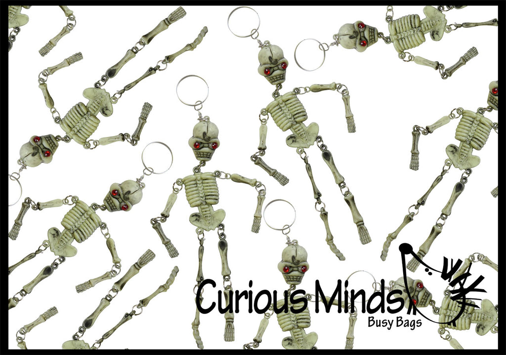 LAST CHANCE - LIMITED STOCK - Moving Skeleton Keychains - Doctor - Anatomy - Halloween Spooky Favor