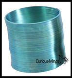 Metal Colored Magic Spring Coil Toy -  Sensory Fidget Toy - Relaxing & Mesmerizing - Stair Walking Fun Classic Toy