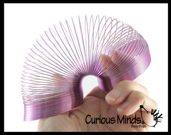 Metal Colored Magic Spring Coil Toy - Sensory Fidget Toy - Relaxing ...