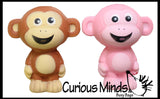 Large Monkey Squishy Slow Rise Foam Animal -  Scented Sensory, Stress, Fidget Toy
