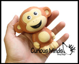 Large Monkey Squishy Slow Rise Foam Animal -  Scented Sensory, Stress, Fidget Toy