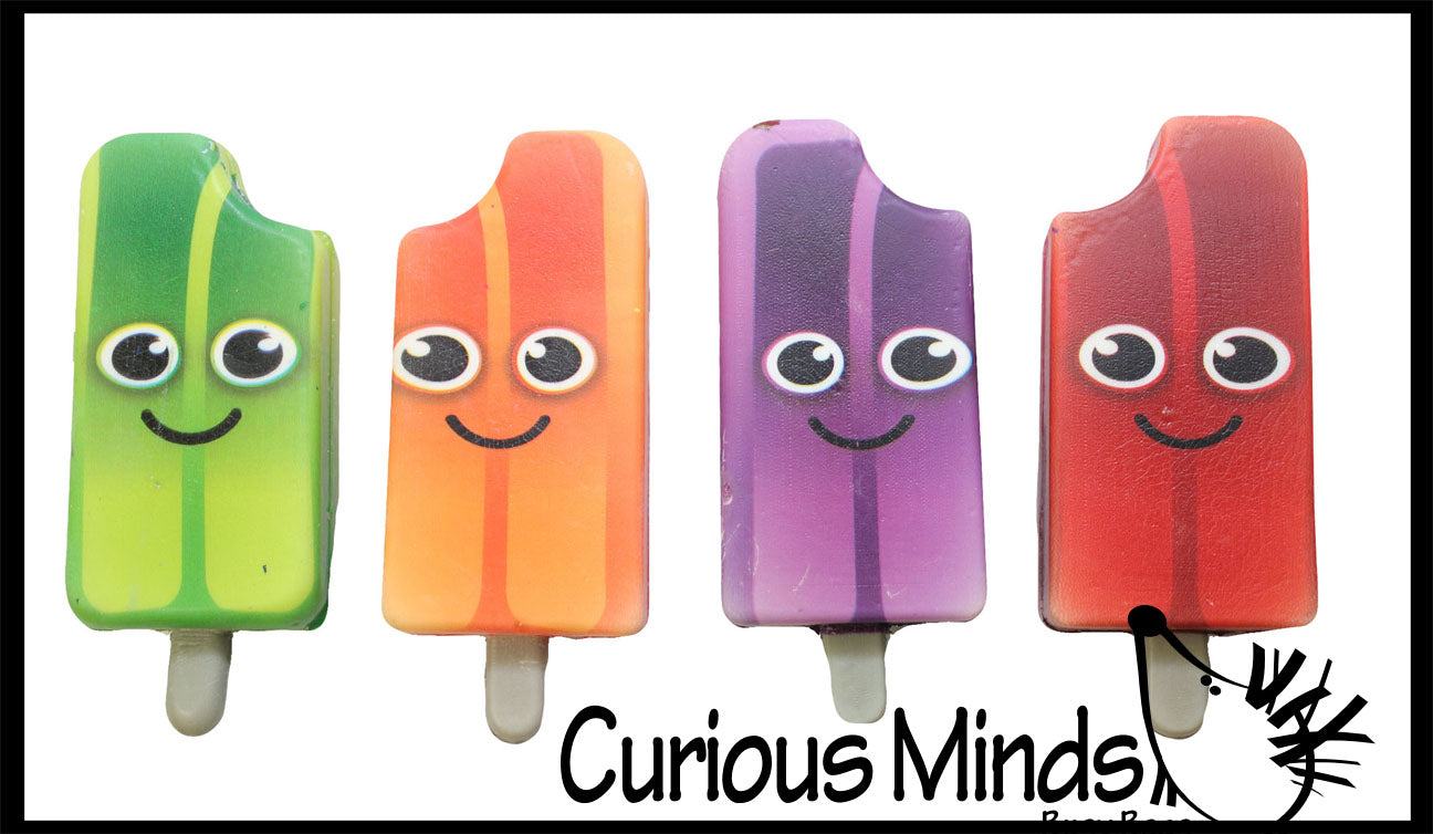 CLEARANCE - SALE - Squishy Slow Rise Popsicle with Face -  Scented Sensory, Stress, Fidget Toy
