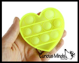 Set of 3 Different Size & Shape Bubble Pop Games - Silicone Push Poke Bubble Wrap Fidget Toy - 4" / 3" / and 2"/ - Bubble Popper Sensory Stress Toy